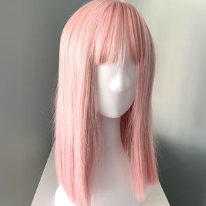 NEW Pink bob wig with bangs
